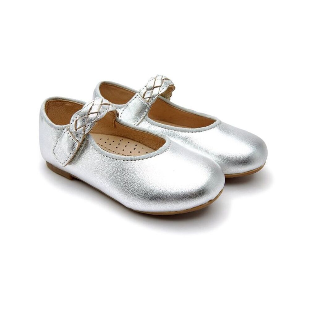 Old Soles Lady Plat Leather Mary Jane, Silver